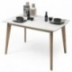 Conjunto de comedor de diseño nórdico MELAKA mesa extensible y 4 sillas