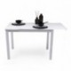 Conjunto de mesa de cocina extensible con 4 sillas PARIS WHITE