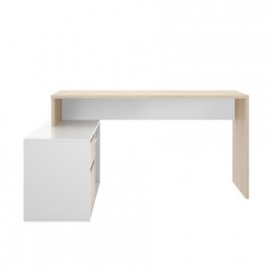 Mesa escritorio ROX color blanco/natural, grafito/natural o blanco 92x139x75 cm / 51x200-230x75 cm