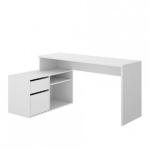 Mesa escritorio ROX color blanco/natural, grafito/natural o blanco 92x139x75 cm / 51x200-230x75 cm