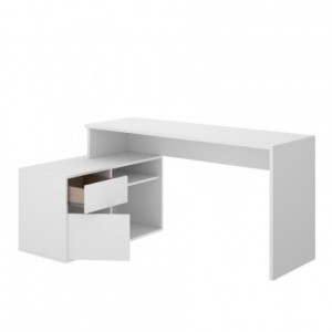 Mesa escritorio ROX color blanco/natural, grafito/natural o blanco 92x139x75 cm / 51x200-230x75 cm