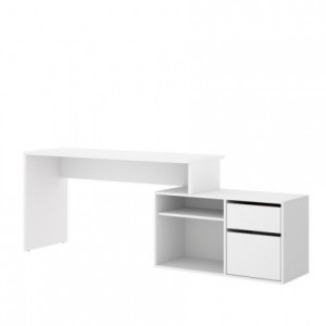 Mesa escritorio ROX color blanco/natural, grafito/natural o blanco 92x139x75 cm / 51x200-230x75 cm