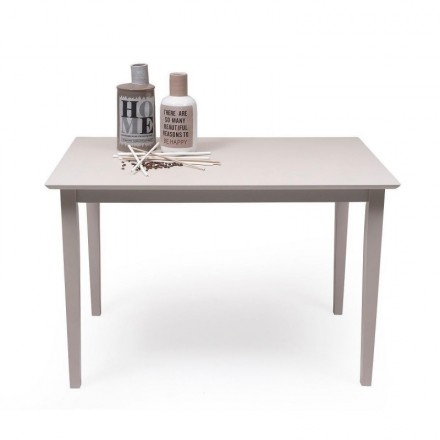 Mesa de comedor o cocina KANSAS de 112 x 74 cm. Madera lacada color gris