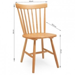 Conjunto de comedor de diseño nórdico colonial VICKY MELAKA mesa extensible roble y blanco y 4 sillas roble