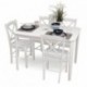 Mesa de comedor o cocina GOLF color blanco, negro o madera milán natural