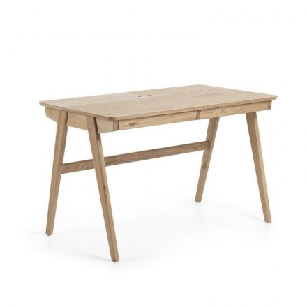 Mesa de escritorio de diseño nórdico JULIA madera de fresno 120x70 cm