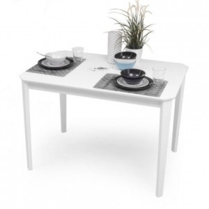 Conjunto de comedor o cocina GOLF mesa y 4 sillas color negro, blanco o natural