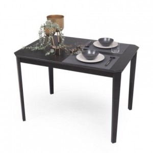 Conjunto de comedor o cocina GOLF mesa y 4 sillas color negro, blanco o natural