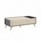 Mesa de centro elevable diseño nórdico NESS tablero de partículas melaminizado blanco/natural o grafito/natural 99x60x41/53 cm