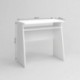 Mesa escritorio juvenil KRIPTON tablero de partículas melaminizado color blanco mate 80x40x75,5 cm