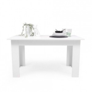 Mesa de comedor MIRA color blanco, roble sonoma o blanco y roble sonoma