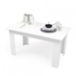 Mesa de comedor MIRA color blanco, roble sonoma o blanco y roble sonoma