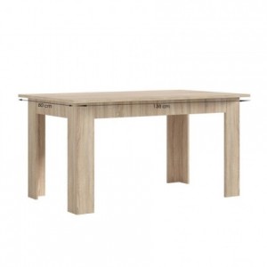 Mesa de comedor MIRA color blanco, roble sonoma o blanco y roble sonoma