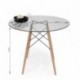 Conjunto de comedor TOWER 90 DAY CRISTAL mesa de cristal redonda de 90 cm y 4 sillas DAY
