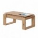 Mesa de centro elevable NOVA tablero de partículas melaminizado color roble nodi 105x50/70x45/54 cm