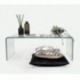 Mesa de centro de cristal curvado de una pieza MURANO de 110x60x38 cm