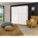 Armario de 2 puertas correderas WINTER acabado laminado sintético blanco o roble sonoma con franja blanca o roble 200x62x210 cm