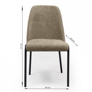 Conjunto de comedor KRAHE DURAN mesa de comedor extensible de 140/190x90 cm y 4 sillas tapizadas