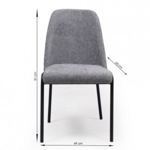 Conjunto de comedor KRAHE DURAN mesa de comedor extensible de 140/190x90 cm y 4 sillas tapizadas