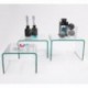 Mesitas auxiliares de cristal curvado tipo nido MURANO 3-33